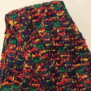 Hand Crafted Scarf NEW 66” x 5” Multi Colors